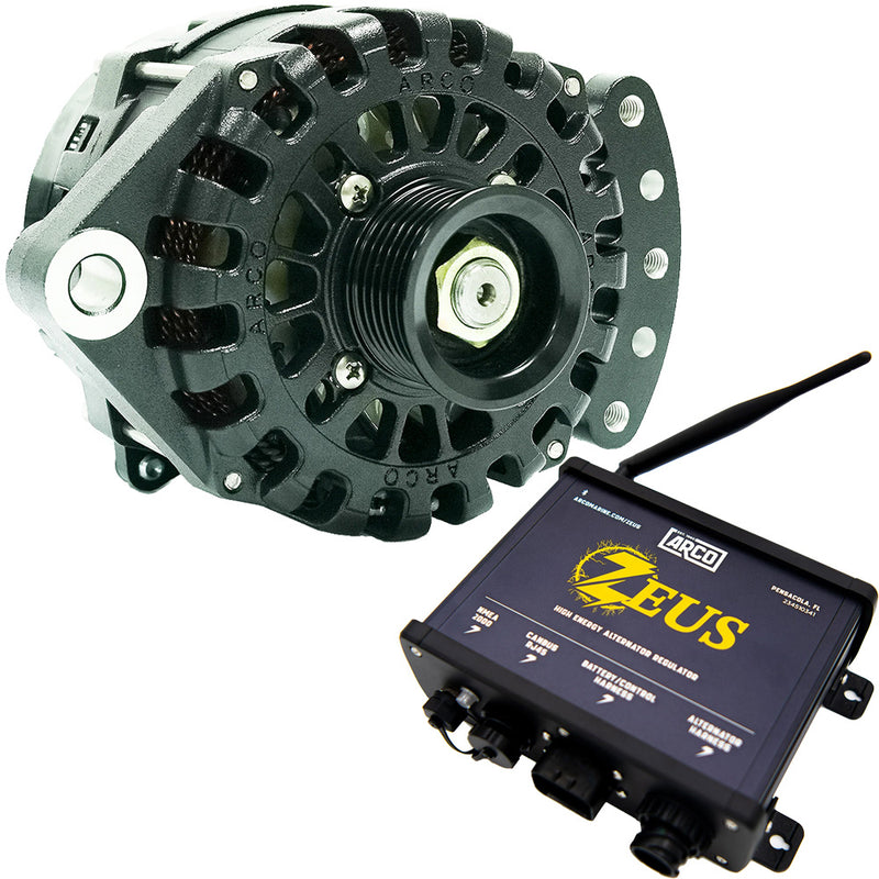 ARCO Zeus A225S 1"-2" Single Foot Alternator w/Isolated Ground, Terminal Block & Zeus High-Energy Alternator Regulator