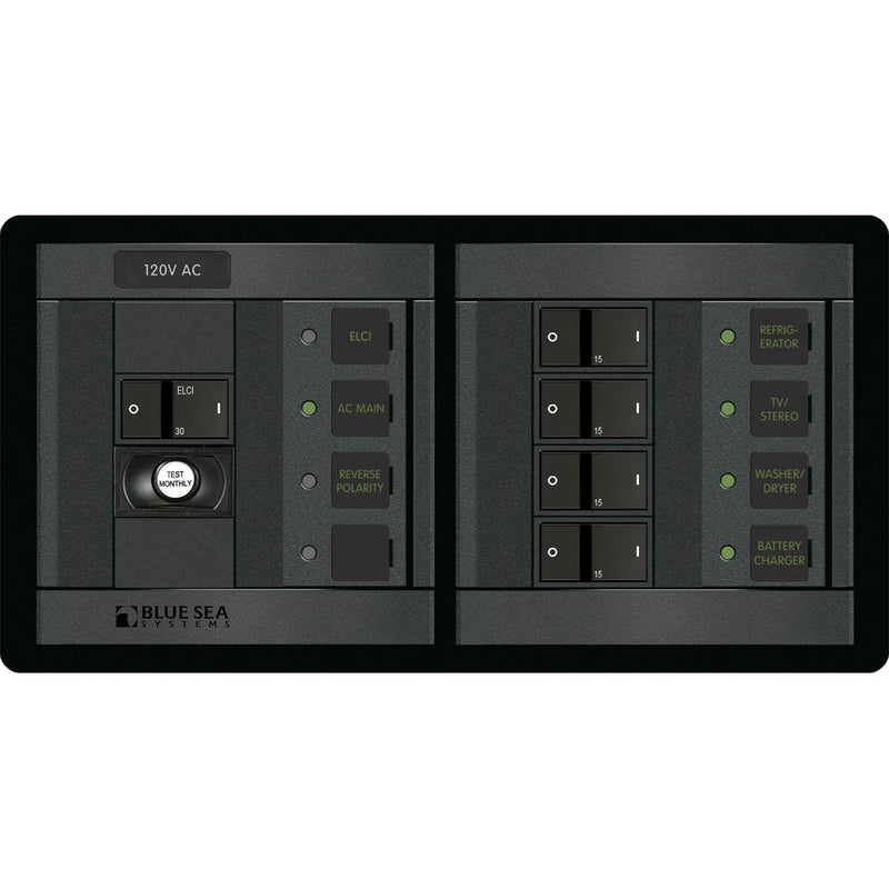 1193 ELCI Main 30A Double Pole + 4 Positions Horizontal