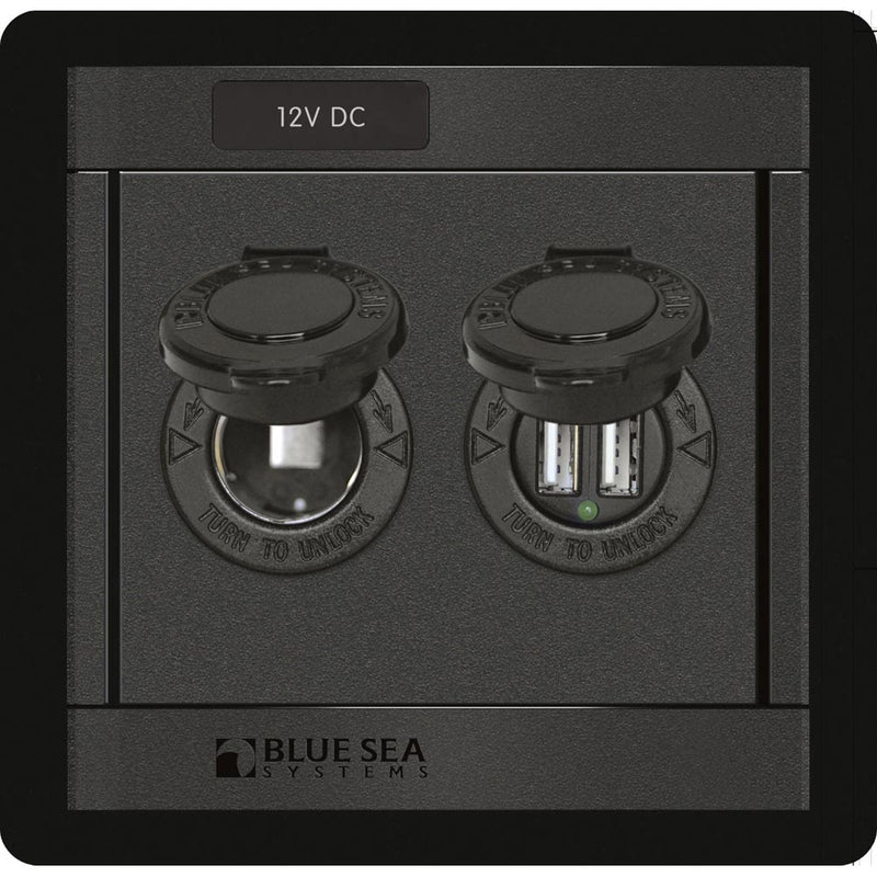 1478 360 Panel - 12V DC Socket & Dual USB Charger