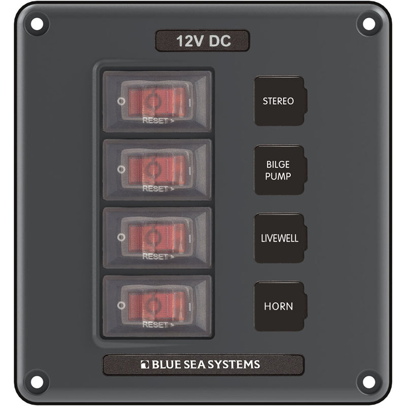 4320 Circuit Breaker Switch Panel 4 Position - Gray