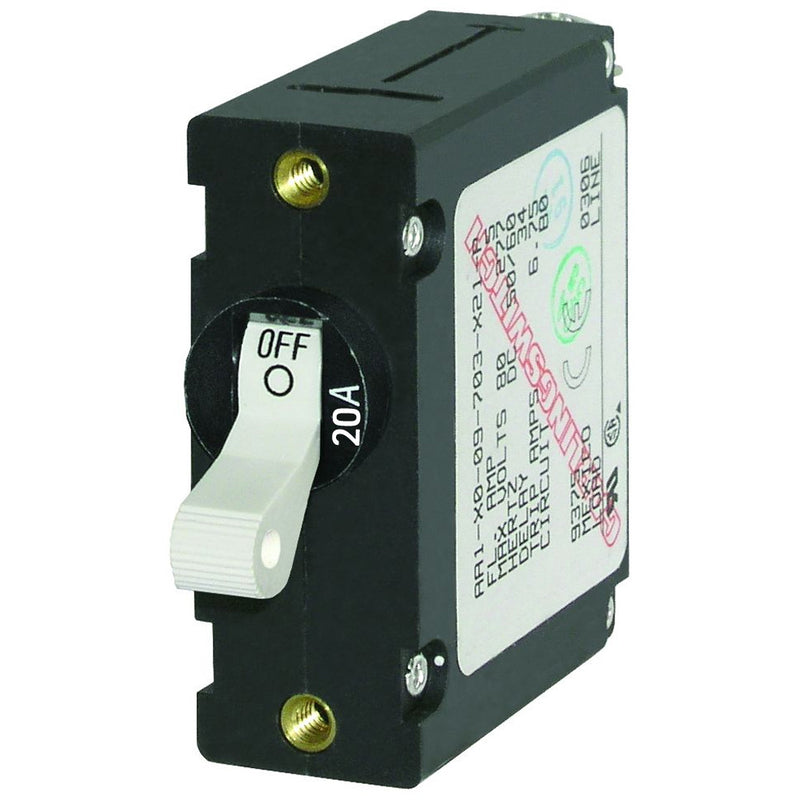 7214 AC/DC Single Pole Magnetic World Circuit Breaker - 20AMP