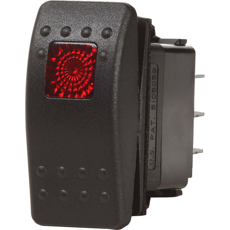 7932 Contura II Switch SPDT Black - (ON)-OFF-ON