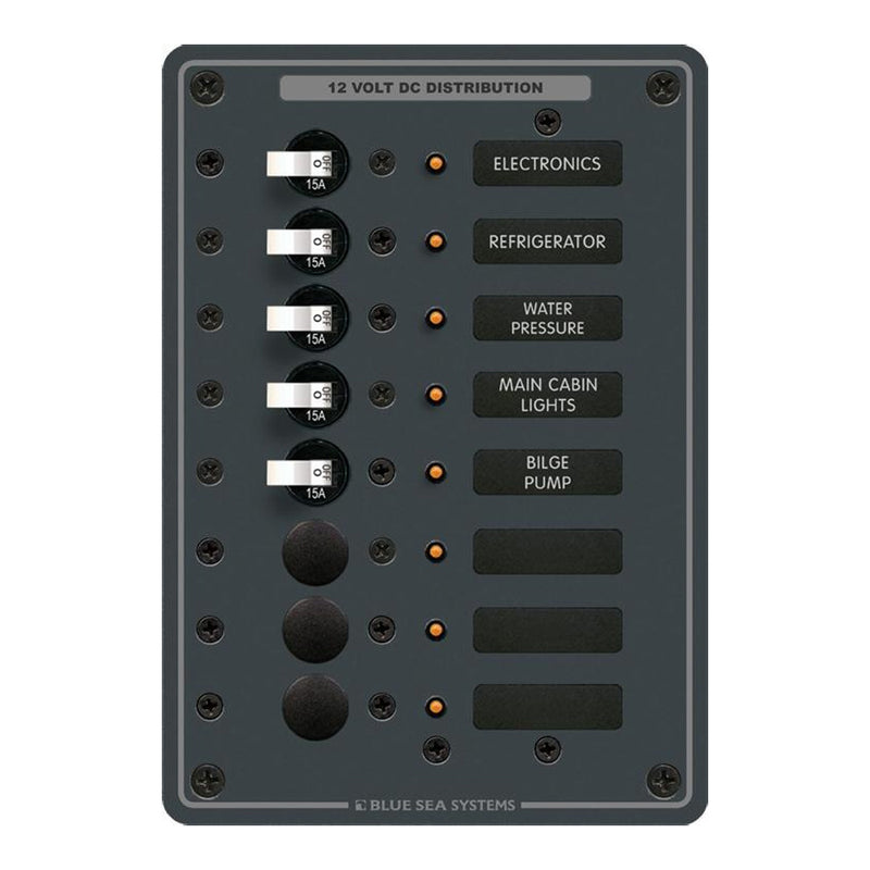 8023 DC 8 Position Circuit Breaker - White Switches