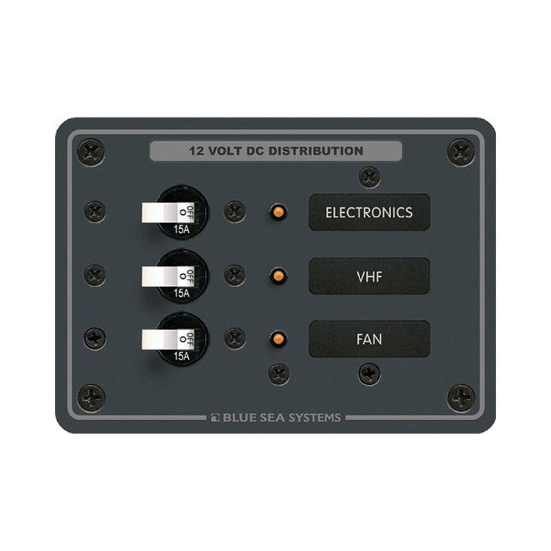 8025 DC 3 Position Breaker Panel - White Switches