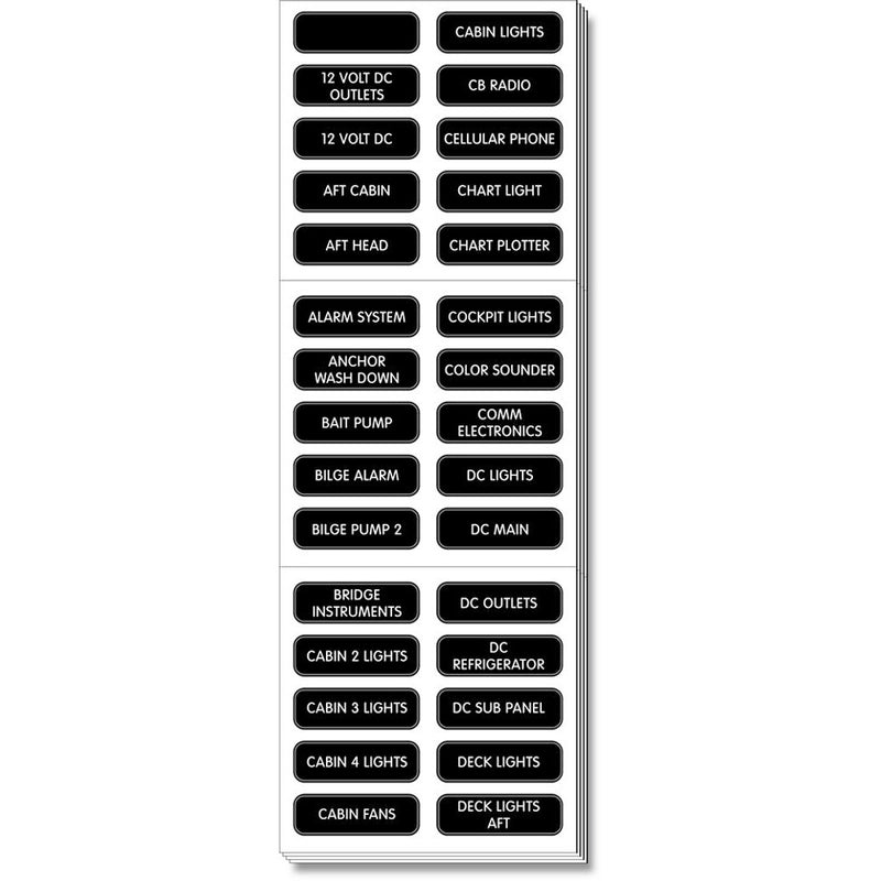 8039 DC Panel Extended 120 Label Set