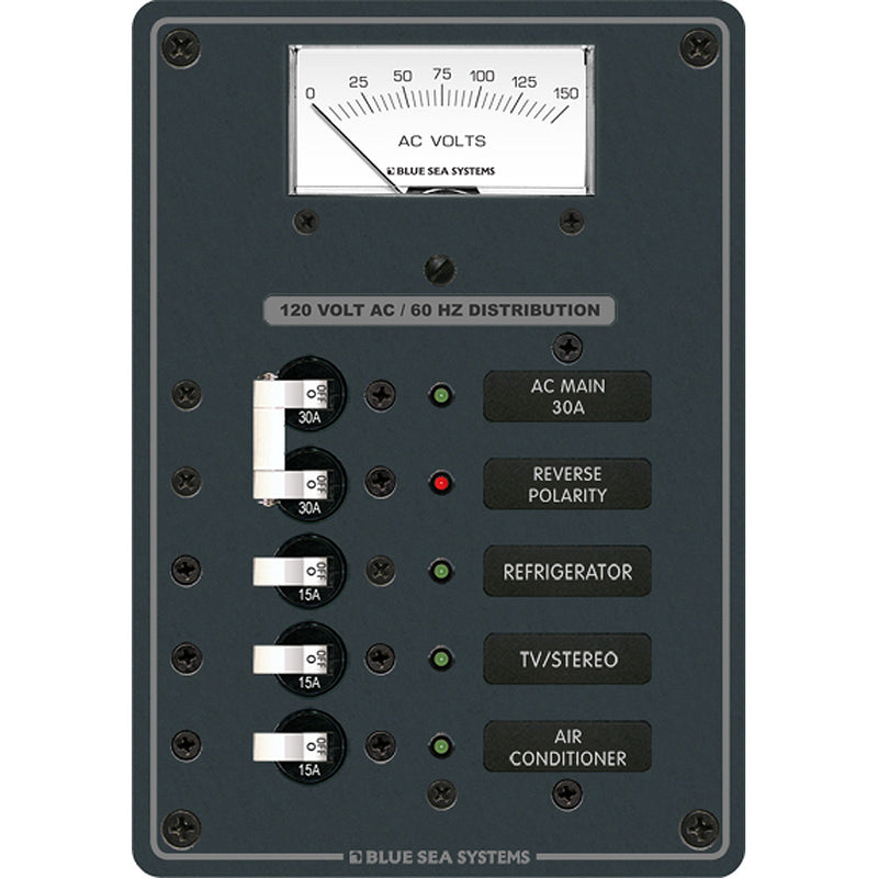 8043 AC Main +3 Positions Toggle Circuit Breaker Panel - White Switches