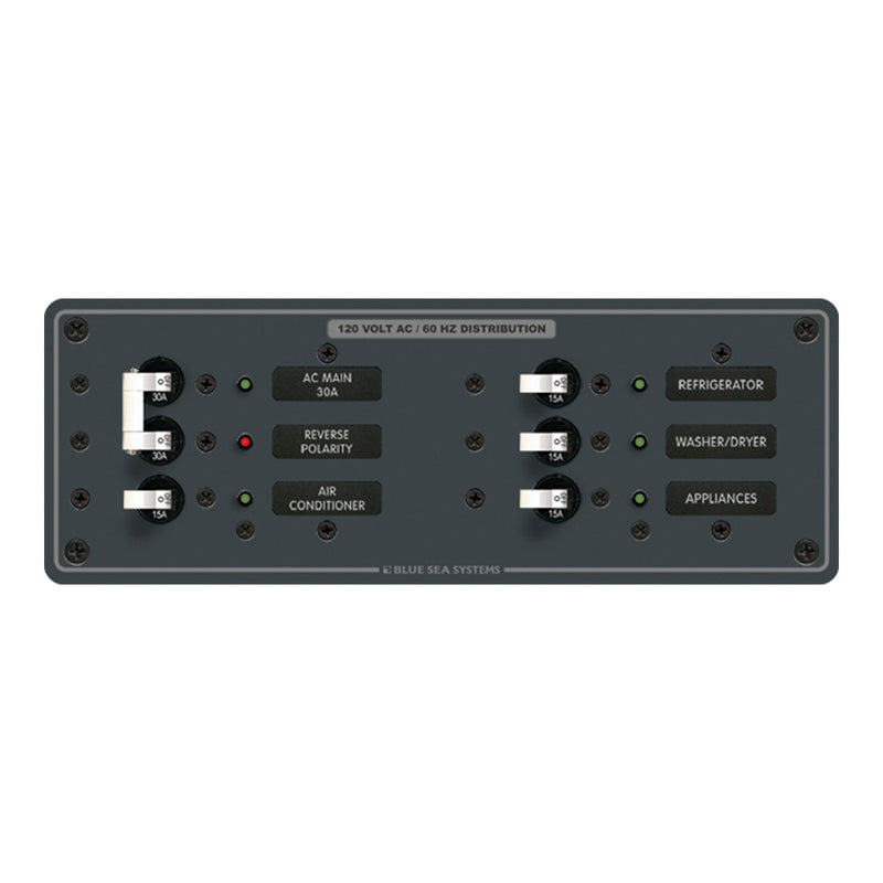 8099 AC Main +4 Positions Toggle Circuit Breaker Panel (White Switches)
