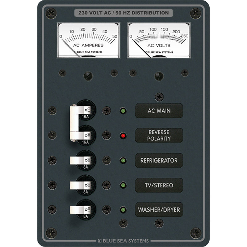 8509 AC Main + Branch A-Series Toggle Circuit Breaker Panel (230V) - Main + 3 Position