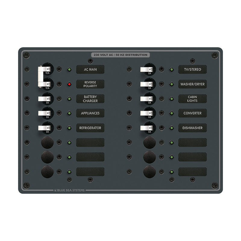 8564 Breaker Panel - AC Main + 14 Positions (European) - White