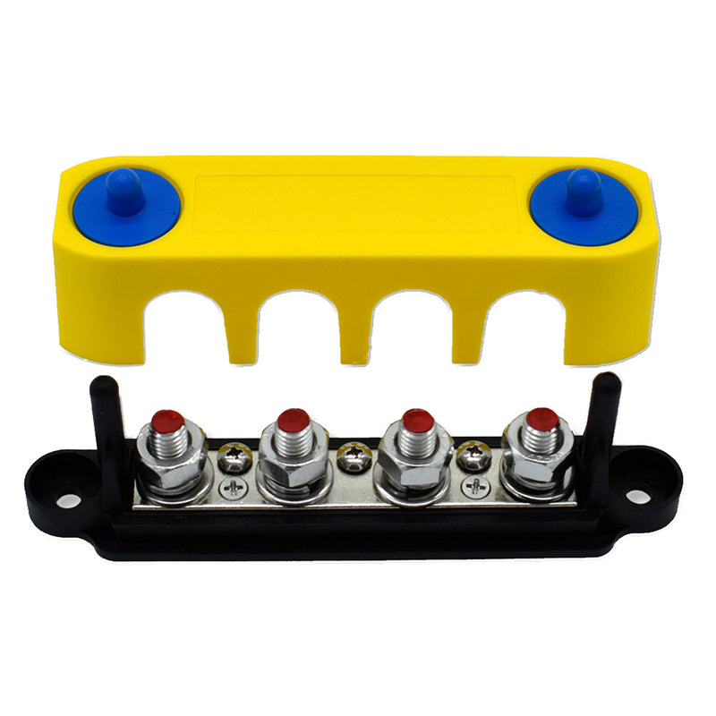 Bluewater Common Stud 4 Gang Positive Terminal Busbar w/Cover