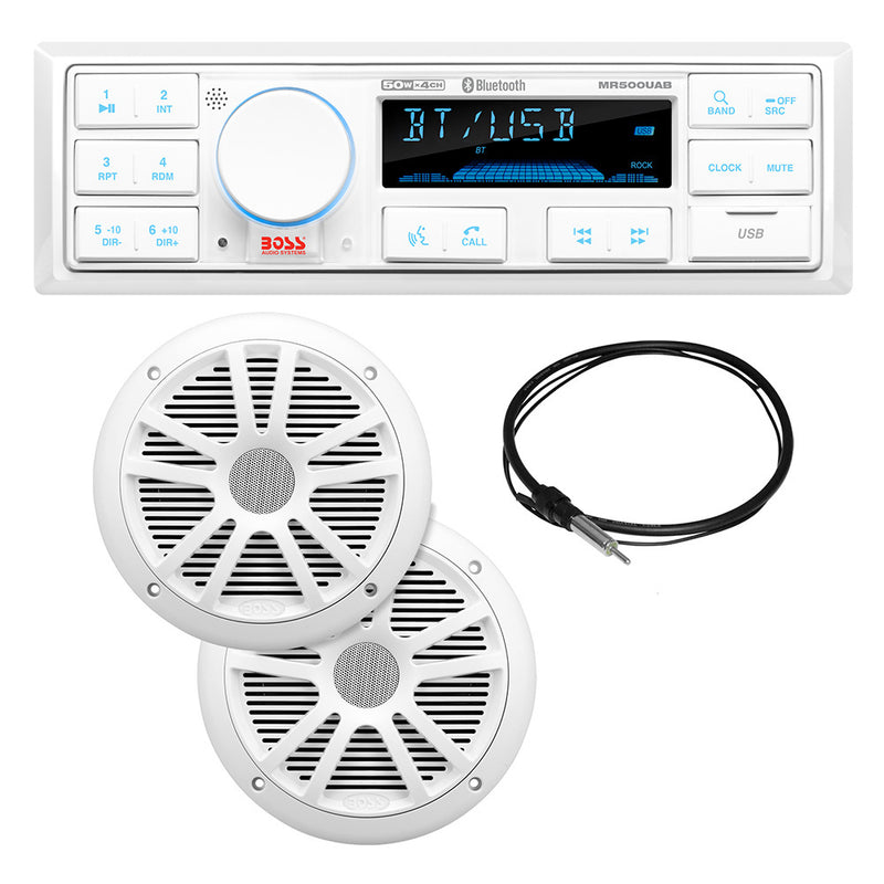 MCK500WB.6 Kit w/MR500UAB, 2 MR6W Speakers, MRANT10 Antenna, & White Remote