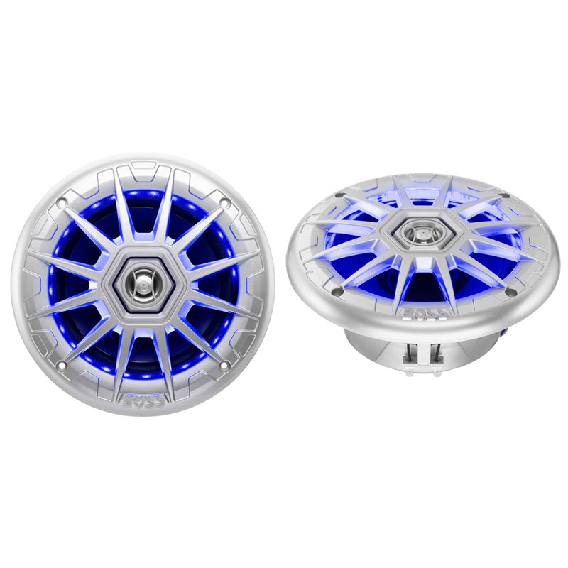 MRGB65S Speakers w/RGB Lighting - Silver - 200W