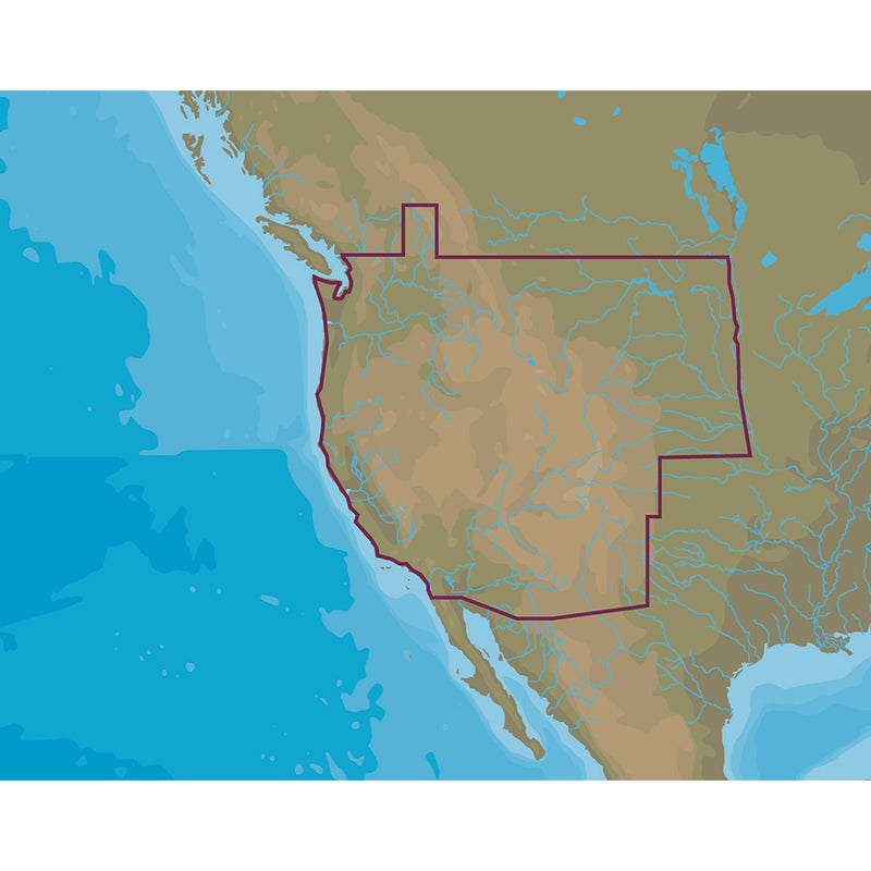 C-MAP 4D Lakes NA-D071 West US Lakes