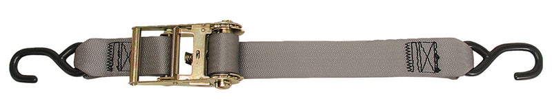 CargoBuckle Multipurpose Ratchet Strap Tie-Down w/S-Hooks - 2" x 15'