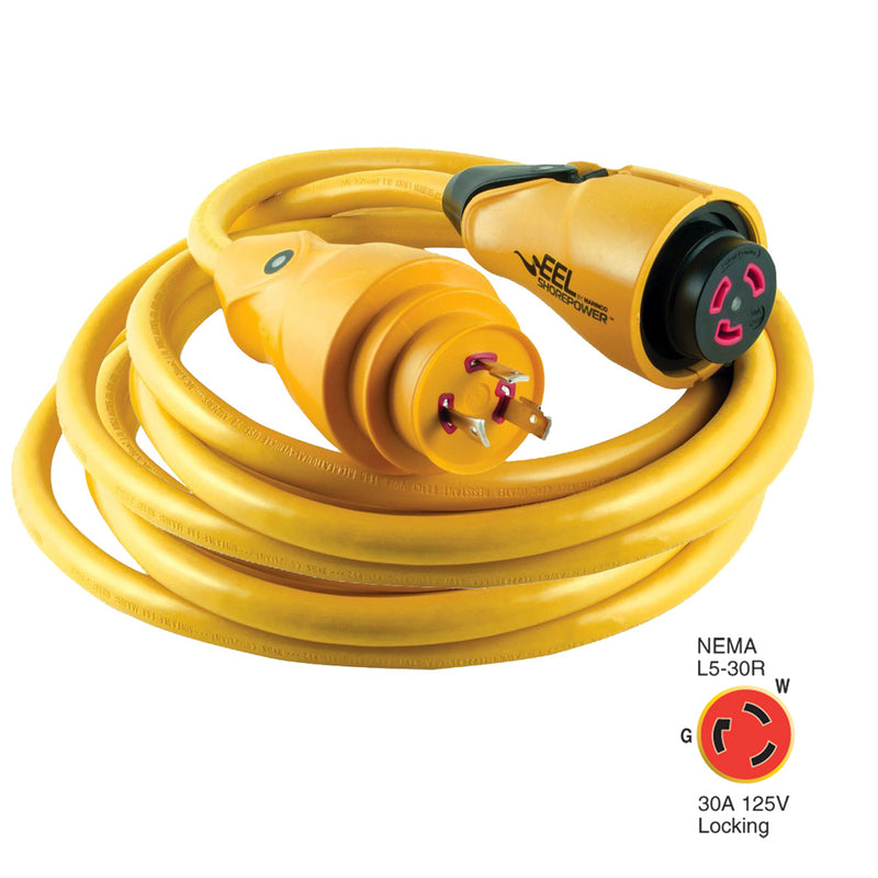 CS30-50 EEL 30A 125V Shore Power Cordset - 50' - Yellow