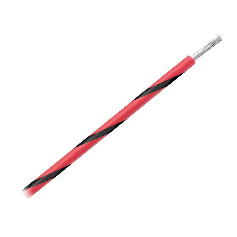 Pacer 14 AWG Gauge Striped Marine Wire 500' Spool - Red w/Black Stripe