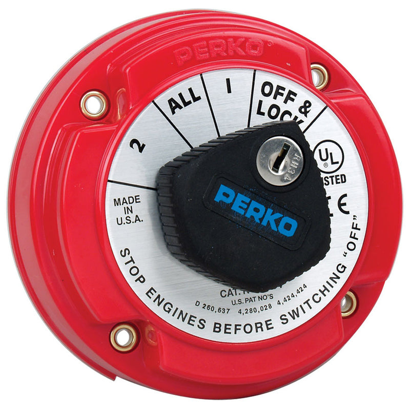 8504DP Medium Duty Battery Selector Switch w/Alternator Field Disconnect & Key Lock