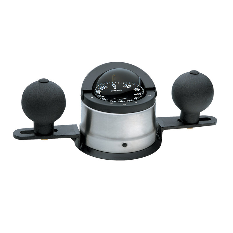 B-200P Navigator Steel Boat Compass - Binnacle Mount - Stainless Steel/Black