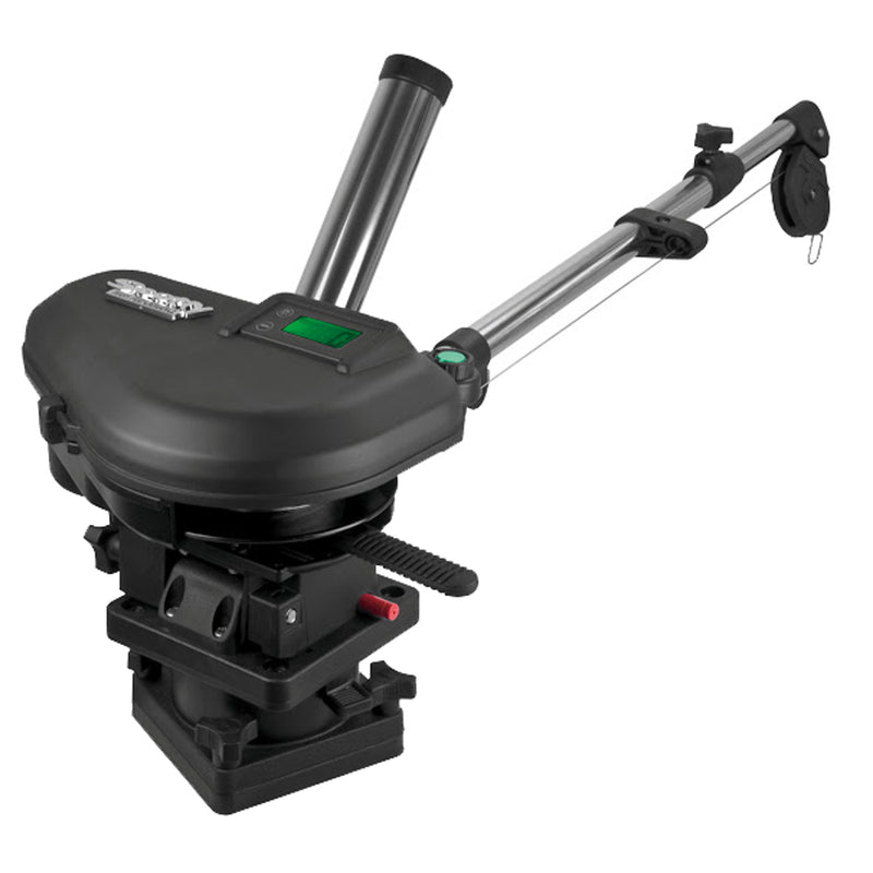 2106 HP Depthpower Electric Downrigger 60 SS Telescoping Boom w/Swivel Base - Single Rod Holder