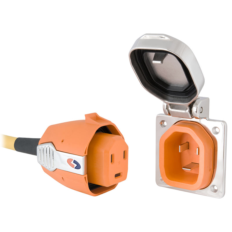 SmartPlug 30 AMP Inlet & Female Cord Connector Combo - Stainless Steel
