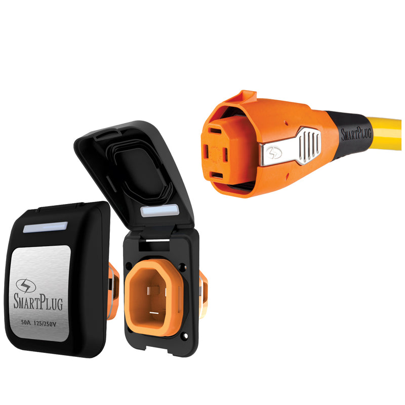 SmartPlug 50 AMP Inlet & Female Cord Connector Combo - Black