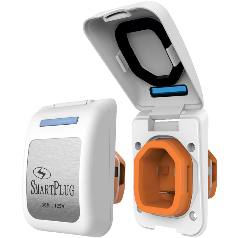 SmartPlug 30 AMP Male Non-Metallic Inlet Cover - White