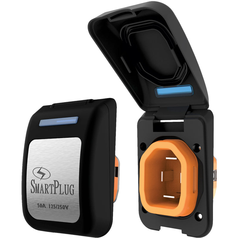 SmartPlug 50 AMP Male Non-Metallic Inlet Cover - Black