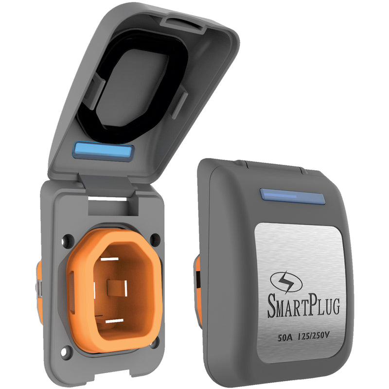 SmartPlug 50 AMP Male Non-Metallic Inlet Cover - Grey