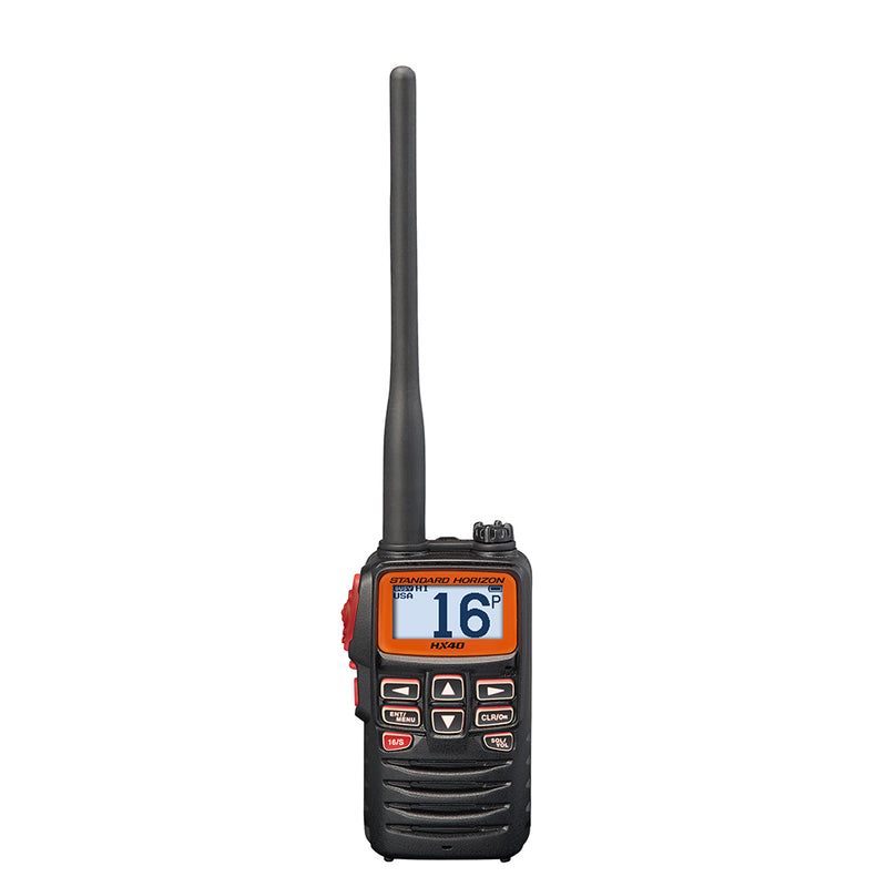 HX40 Handheld 6W Ultra Compact Marine VHF Transceiver w/FM Band