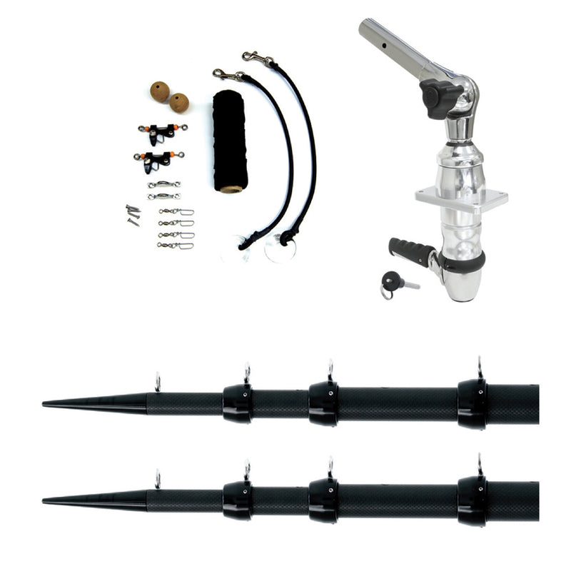 Tigress XD Top Mount System - 18' Carbon Fiber Black/Black Ultimate Rigging Kit