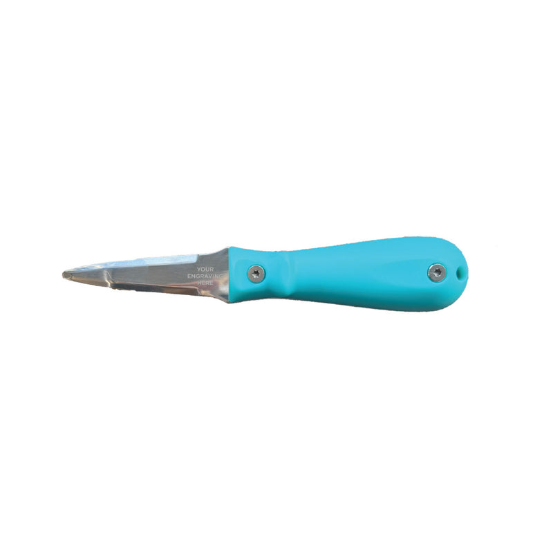 Toadfish Custom Engraved Put 'Em Back Oyster Knife - Teal (MINIMUM ORDER QUANTITY OF 25)