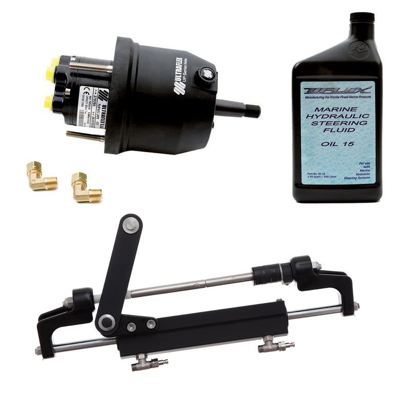 HYCO 1.1 Front Mount OB System up to 175HP - Includes UP20 FM Helm, 2qts of Oil, UC95-OBF Cylinder