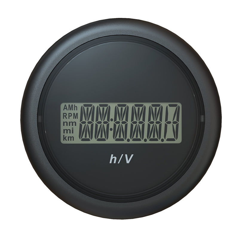 Veratron 52MM (2-1/16") ViewLine Hour Counter-Voltmeter - Black