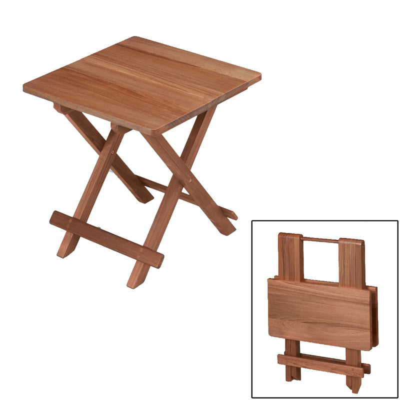 Whitecap Teak Solid Top Fold Away Table