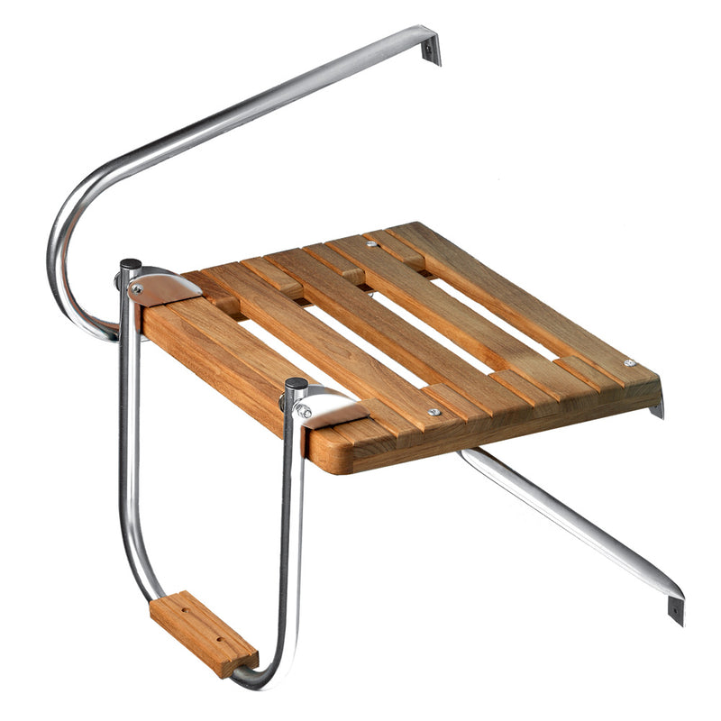 Whitecap Teak Swim Platform w/Ladder f/Outboard Motors