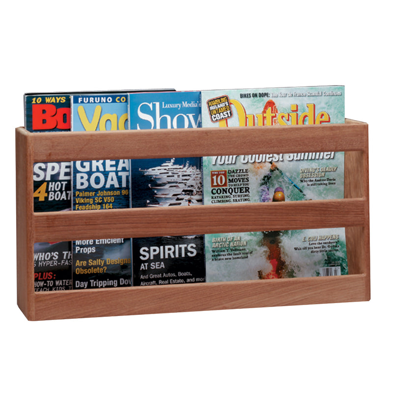 Whitecap Teak Double-Wide Magazine Rack