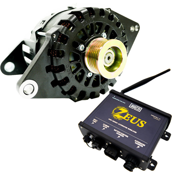ARCO Zeus A8000-48V 8kW J180 4" Alternator w/Isolated Ground & Zeus High-Energy Alternator Regulator