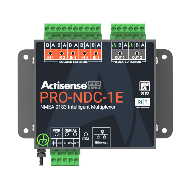 Actisense PRO NMEA 0183 Multiplexer - 5 Inputs & 2 ISO-Drive Outputs, Ethernet & Serial Connections