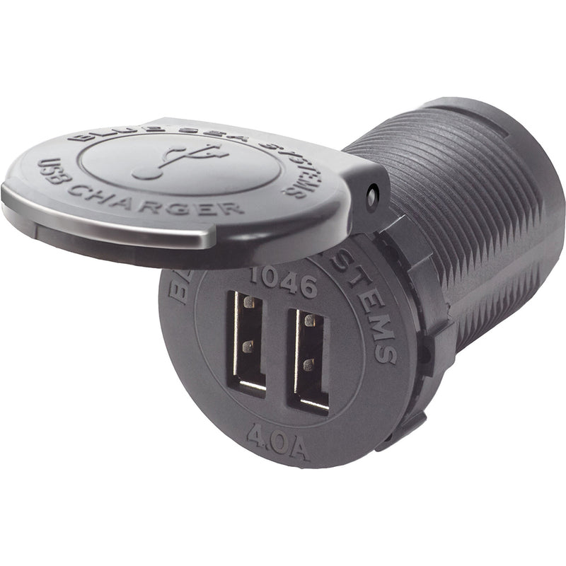 1046 48V Dual USB Charger Socket Mount