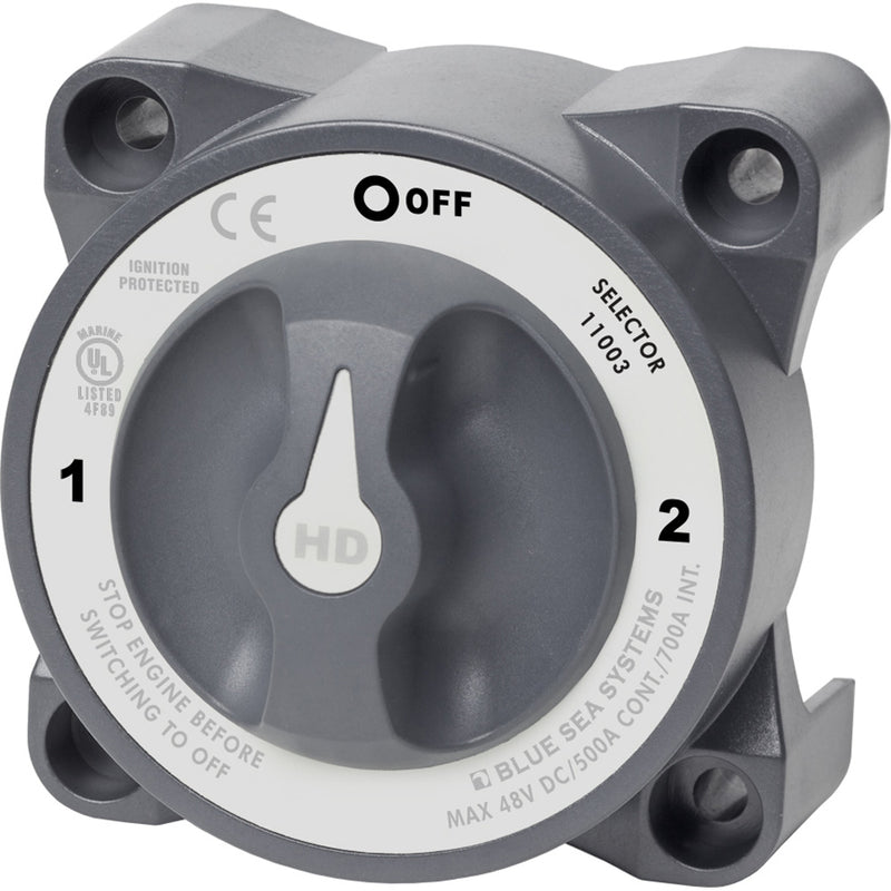 11003 HD-Series Battery Switch w/Alternator Field Disconnect - 3-Position