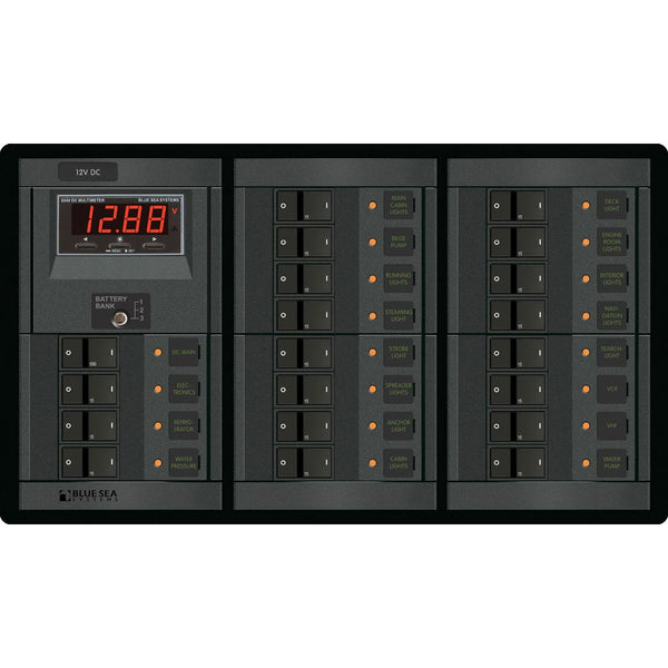 1221 12V DC Main + 19 Positions w/Digital Meter