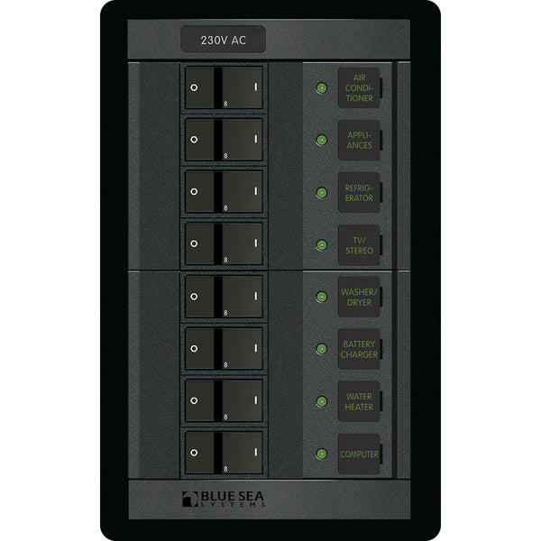 Blue Sea 230 Volt AC 8 Position 360 Panel