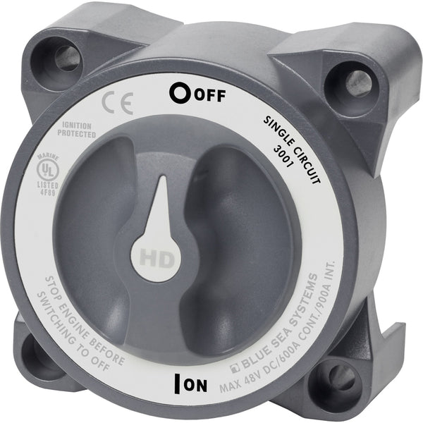 3001 HD-Series Battery Switch Single Circuit ON/OFF w/AFD