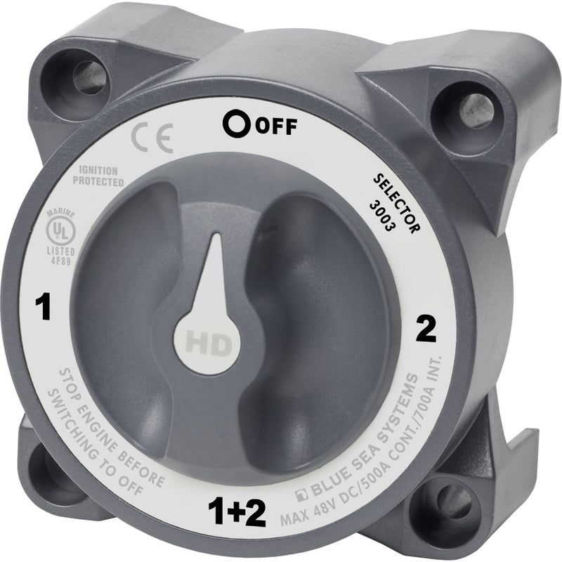 3003 HD-Series Battery Switch Selector w/Alternator Field Disconnect