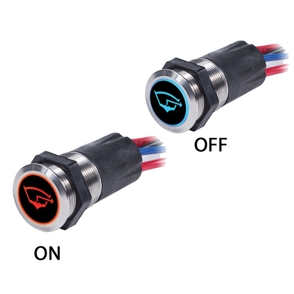 4181 Backlit Push Button Switch OFF/(ON) - 15A