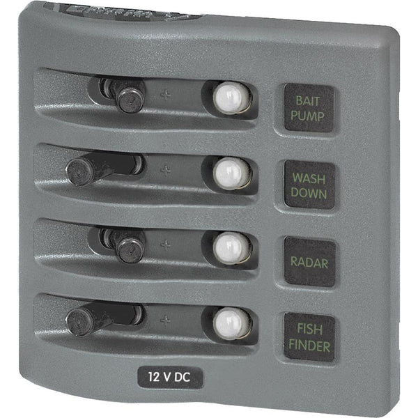 4374 WeatherDeck Water Resistant Circuit Breaker Panel - 4 Position - Grey