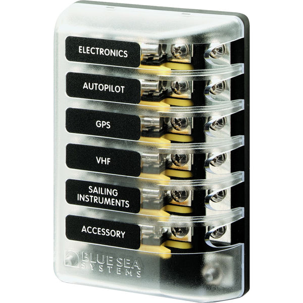 5015 ST Glass Fuse Block w/Negative Bus