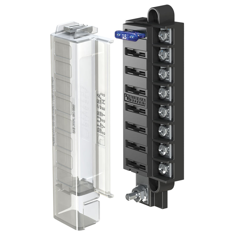 5046 ST Blade Compact Fuse Blocks - 8 Circuits w/Cover
