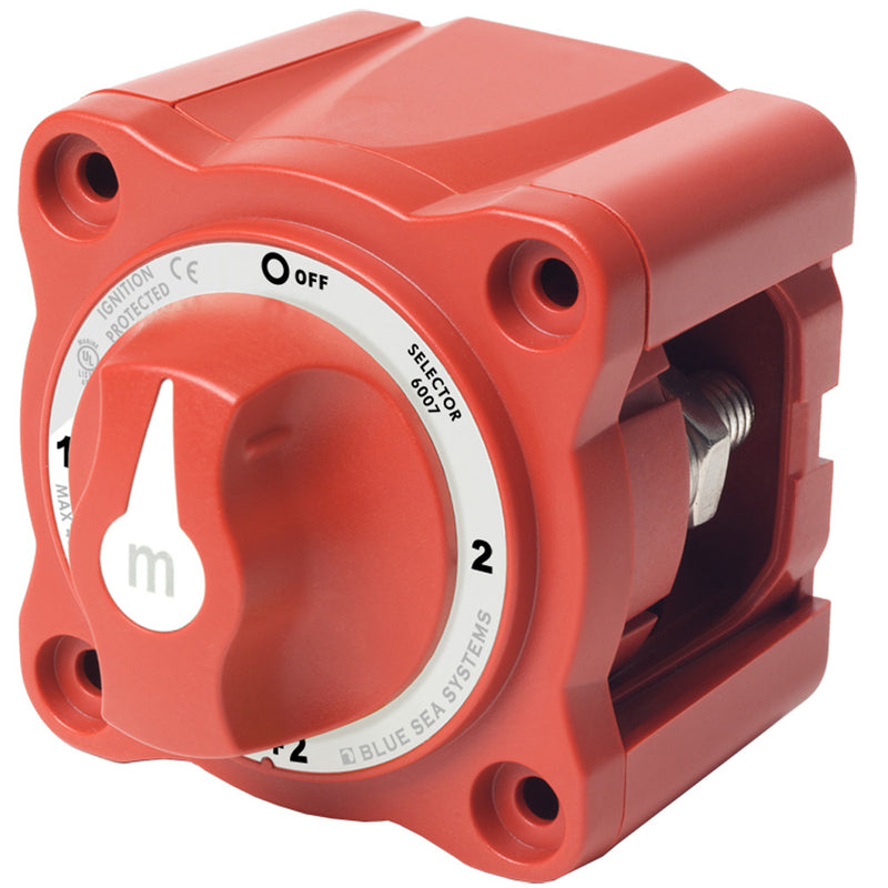 6007 m-Series (Mini) Battery Switch Selector Four Position Red