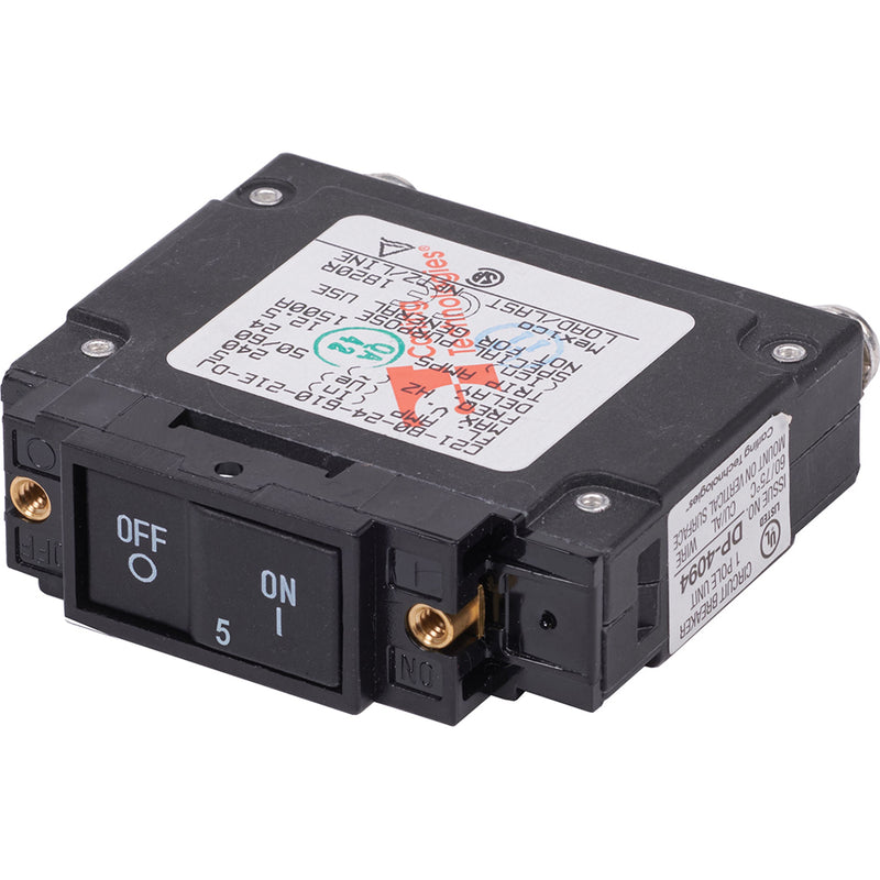 7454 UL-489 Circuit Breaker - 5A Flat Rocker